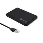 Qoltec QOLTEC Boîtier externe pour disque dur HDD/SSD 2,5" SATA3 USB 2.0 Noir (2.5"), Boîtier pour disques durs, Noir