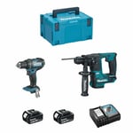 Kit 18V MSL2P2 (DHR171 DDF482 2 x 5,0 Ah DC18RC makpac 3) - Makita