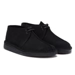 Clarks Originals Desert Trek Suede Mens Black Shoes - Size UK 6