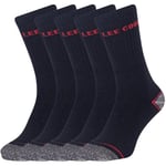 Lee Cooper LCSCK603 Men's Work Socks, Black/Red, Pack of 5, 6-11