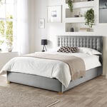 Catherine Lansfield CL Opulence Twill Double Ottoman Bedframe - Grey