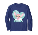 Disney Lilo & Stitch Cute Baby Angel With Style Chest Logo Long Sleeve T-Shirt