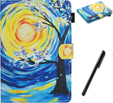 Housse Universelle Tablette 10.1 Pouces Avec Stylet, Coque Pochette Étui De Protection Pour Samsung A 10.1, Huawei M5 Lite/T3 T5 10, Ipad 10.2, Asus Zenpad 10, Lenovo Tab E10pro, Peinture