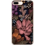 Apple iPhone 7 Plus Gennemsigtigt Telefoncover Tecknade blommor