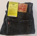 Mens Levis 502 Regular taper Fit stretch Jeans W30 L30. Black