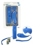 Wiimote + Nunchuk bluetooth bleus pour Wii