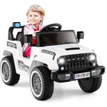 Goplus - Voiture Electrique Enfants 1-2 Places 12V, 4x4 Electrique Enfants avec Télécommande 2,4G, Lumières, 3 2/3,5/5KM/H, Mode Musique, Charge