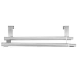 (2)Over The Door Towel Rail Towel Rack Stainless Steel Retractable Bath Double