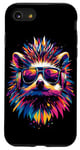 Coque pour iPhone SE (2020) / 7 / 8 Hérisson avec Écouteurs Popart Lunettes de Soleil Hérisson