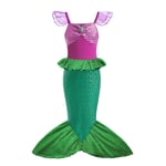 Disney Lilla Sjöjungfrun Ariel Prinsessklänning Barnklänning För Flickor Cosplay Barn Karneval Födelsedagsfestkläder Sjöjungfrudräkt 5T(storlek 120) 5T (size 120) Mermaid Dress only