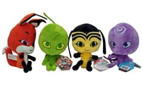 Bundle of Miraculous Kwami Trixx, Wayzz, Nooroo, Pollen Plush Toy From Miraculous Tales Of Ladybug And Cat Noir | 15cm Soft Toy | Super Soft And Cuddly Miraculous Toys Bring Favourite TV Show To Life