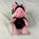 Disney Winnie The Pooh Plush Piglet Love Bug Soft Toy  Plush 8” BNWT