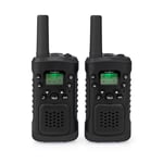 Walkie-talkie Set | 2 handenheter | Upp till 6 km | Frekvens kanaler: 8 | PTT / VOX | Upp till 3 timmar | Hörlursuttag | 2 Heads