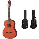 Yamaha CS40II Classical Guitar for Learners, 3/4 Size - Traditional Western Body - Natural & Tiger Classical Guitar Bag - 3/4 Size