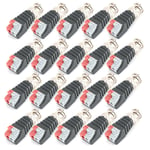 20Pcs Video Surveillance Male Bnc Connector Adapter Plug Jack For Cctv Cam For