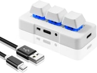 Mini Clavier De Jeu Mecanique Filaire Usb De Type C A 3 Touches Programme Personnalise Avec Led Rvb Pour Jeu Osu Travail De Bureau Pour Pc