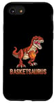 Coque pour iPhone SE (2020) / 7 / 8 BasketSaurus Dinosaure Balle T-rex Dino Jouant au Basketball