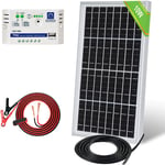 Kit de Panneau Solaire 10W 12V Mono Panneau Solaire pv 10W avec contrôleur 10A pour Voiture rv Accueil Batterie Charge - Eco-worthy