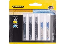 STANLEY STA27040 Lames en U pour Scie Sauteuse, Noir, Set de 5 Pièces