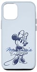 Coque pour iPhone 15 Disney Minnie Mouse Croquis avec nom Style rétro vintage