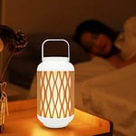 Skaaisont Veilleuse LED portable sur table de chevet - Lumière blanche chaude - Intensité variable en continu - Veilleuse tactile pour chambre à coucher, salon et bureau