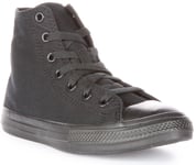 Converse 3S121C All Star High Top Trainer Bys Shoes In Black UK 1 - 12