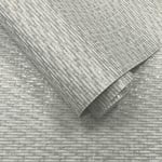 Metallic Twill Weave Holden Wallpaper 75981 Grey Textured Woven Feature Wall