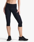 2XU Women Long tights Aero Mid-Rise Compression 3/4 Tight Black SMALL WA7016b