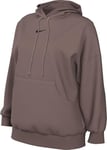 Nike DQ5860-208 Sportswear Phoenix Fleece Sweatshirt Women's SMOKEY MAUVE/BLACK Size 2XL