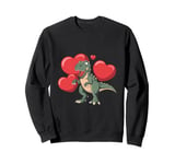 Funny Valentines Day Shirt - Dinosaur Cute Valentines Trex Sweatshirt