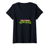 Teenage Mutant Ninja Turtles Vintage Shredder Claw Logo T-Shirt avec Col en V