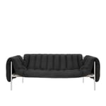 HEM - Puffy 2.5-seater Sofa Anthracite/Stainless - Soffor - Flerfärgad - Bomull/Dun/Metall/Textilmaterial/Plast