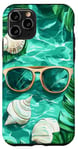 Coque pour iPhone 11 Pro Green Pop Art Tropical Coastal Petite-fille Esthétique