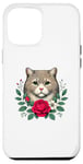 iPhone 12 Pro Max Roses Flowers Napoleon Cat Minuet Cat Case