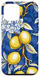 iPhone 12 mini Italian Blue Tiles Pattern With Lemons Case