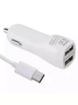 Dual In Car Charger Type C Usb Fast Charger Cable For Sony Xperia 1/10/10+/l3xz3