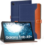 Coque Pour Samsung Galaxy Tab A9+Plus 11""2023,Etui Pour Samsung Galaxy Tablette A9 Plus Sm-X210/X216/X218,Veille Automatique,Housse En Cuir Pu Multi-Angles Avec Poche,Bleu