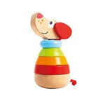 Hape Anneaux Empilables pour Bébé Chien - Jouet en Bois Enfant 12 mois plus - Anneaux Multicolores - Éveil pour Enfant Couleurs, Compter, Motricité, Coordination - Fille & Garçon