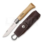 Opinel No8, leather belt sheath OP01089