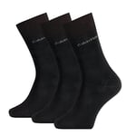 Calvin Klein 3-Pack Premium Combed Cotton Socks, Black One Size Black