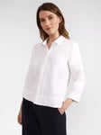 Hobbs Nita Cropped Linen Shirt