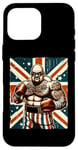 Coque pour iPhone 16 Pro Max Boxe Britannique Union Jack Drapeau Boxeur