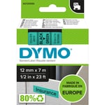 5 st DYMO® Standard D1-tejp, 12 mm, svart på grönt