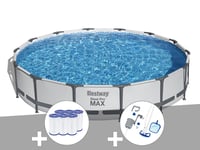 Kit piscine tubulaire Bestway Steel Pro Max ronde 4,27 x 0,84 m + 6 cartouches de filtration + Kit d'entretien