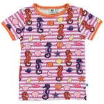 Småfolk Mönstrad T-shirt Med Sjöhästar Spring Pink | Lila | 2-3 years