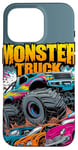 iPhone 16 Pro Monster Truck Crushing Cars Art for Monster Truck Lovers Case