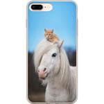 Apple iPhone 8 Plus Gennemsigtigt Telefoncover Katt och Häst