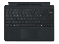 Microsoft Surface Pro Keyboard For Business - Tastatur - Med Pennelagring - Med Akselerometer, Pekeplate, Surface Slim Pen Lagring Og Ladebrett - Bakgrunnsbelyst - Azerty - Fransk - Svart - Med Slim Pen - For Surface Pro 10 For Business, Pro 8 For B