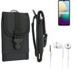 For Samsung Galaxy A02 + EARPHONES Belt bag outdoor pouch Holster case protectio