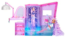 Salon & Spa à changement de couleur Mermaze Mermaidz - 2 stations de coloration, lumières multicolores, mur à bulles, douche, baignoire, station de beauté + 19 accessoires - Pour enfants de 4 ans et +